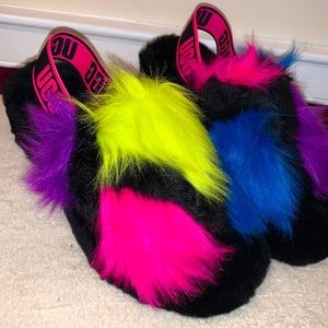 Ugg Women’s Shoe Fluff Yeah Party Spots Slide Shoes Size 8 *NEW*